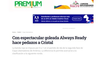 Así reaccionó Premium por la goleada de Sporting Cristal sobre Always Ready en Bolivia.