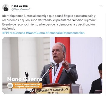 Último tuit publicado en la