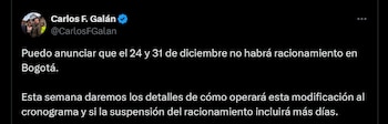 Carlos Fernando Galán anunció que