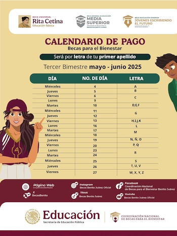 Este es el calendario oficial