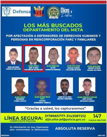 Cartel de los más buscados