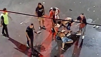 El fanático agredido fue asistido