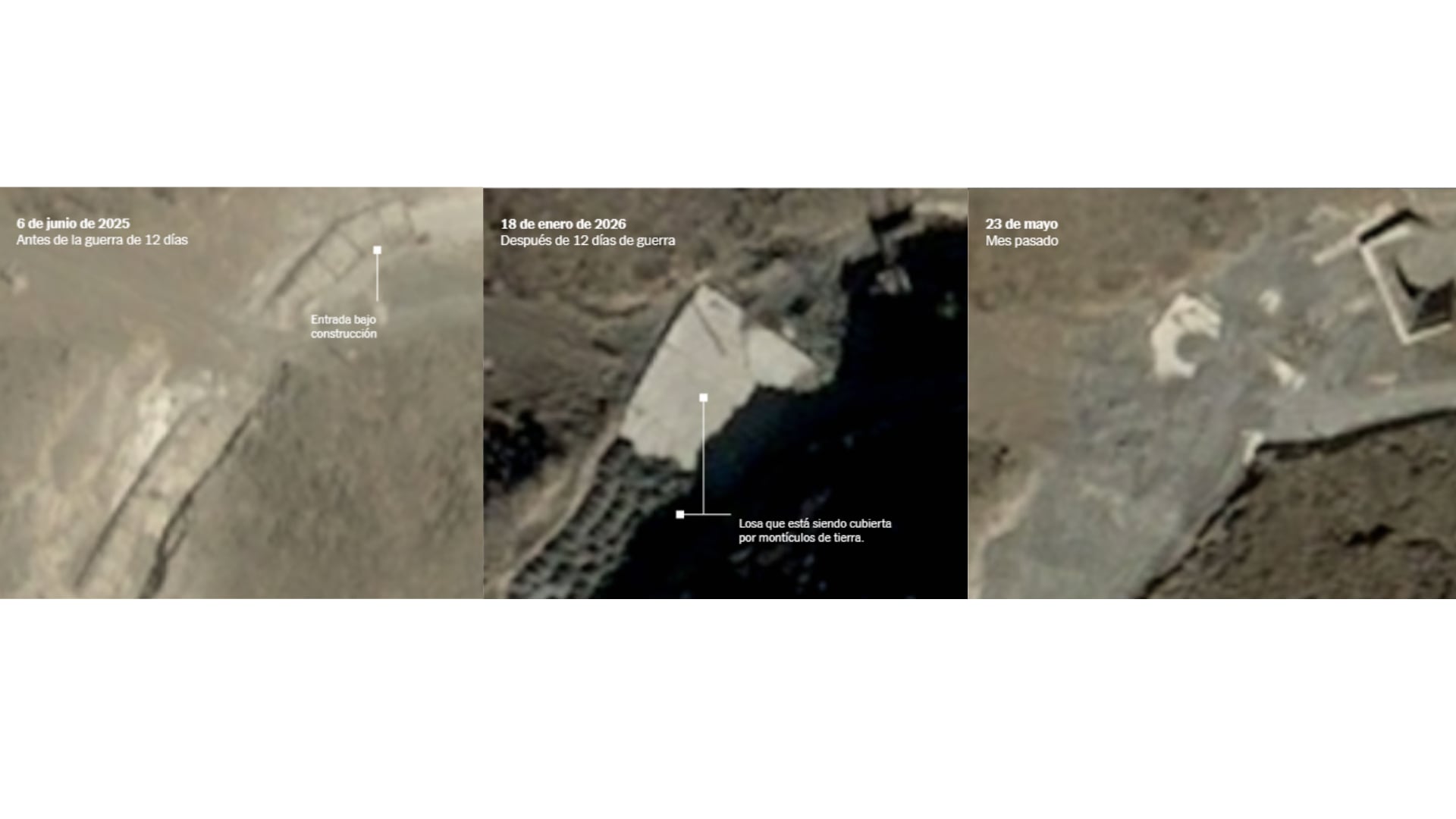 Fuentes: Instituto para la Ciencia y la Seguridad Internacional; análisis del Times de imágenes satelitales de Airbus. The New York Times