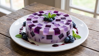 Receta de gelatina de mosaico de blueberry: cremosa y fácil de hacer para un postre saludable