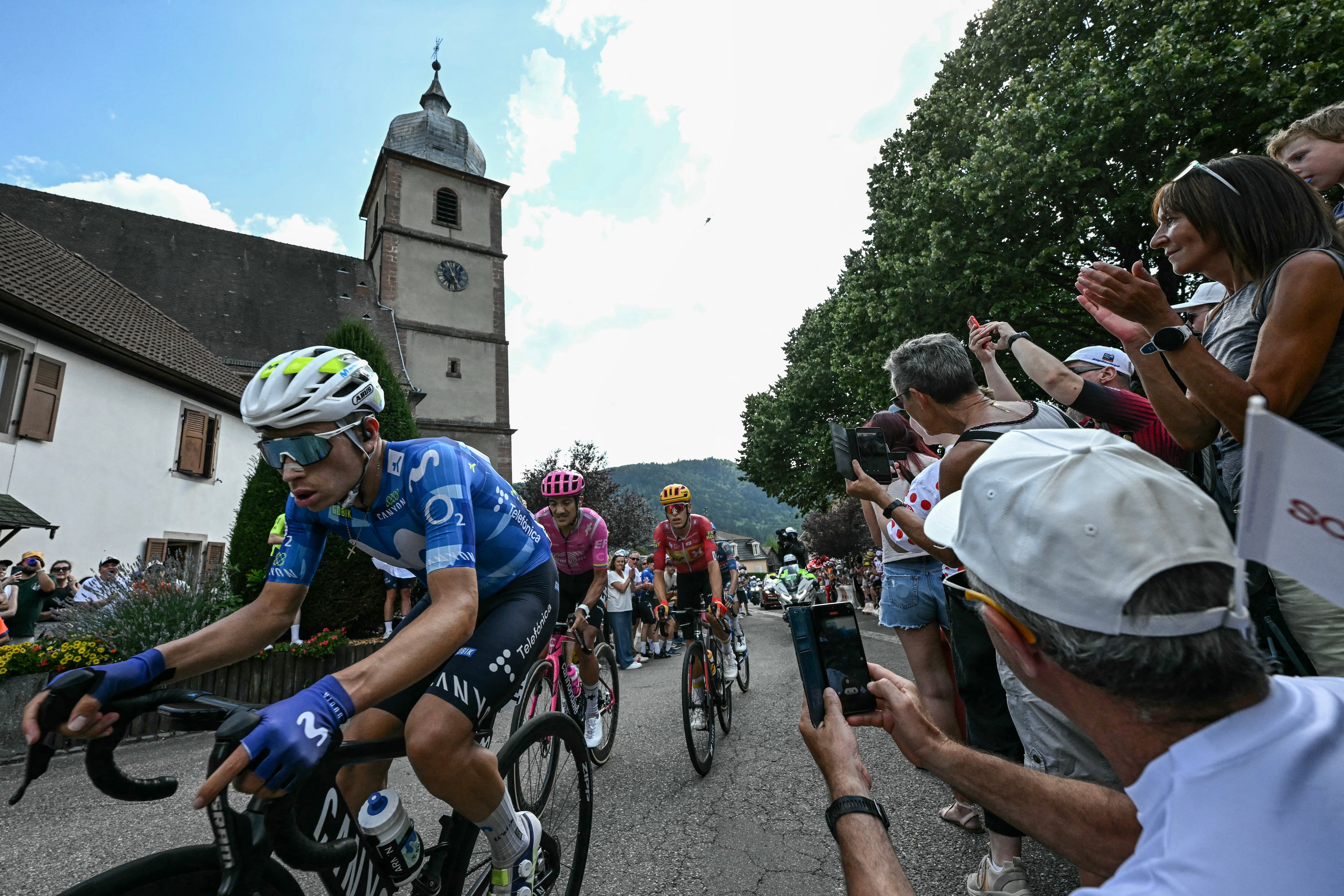 Einer Rubio no fue a la Vuelta a España con el Movistar por su accidente en el Tour de Francia - crédito Loic VENANCE / AFP