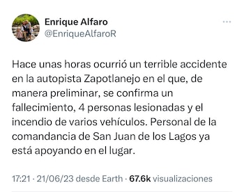 El gobernador de Jalisco informó