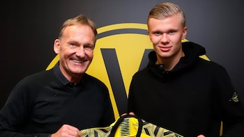 Haalnd, con la casaca del Borussia Dortmund