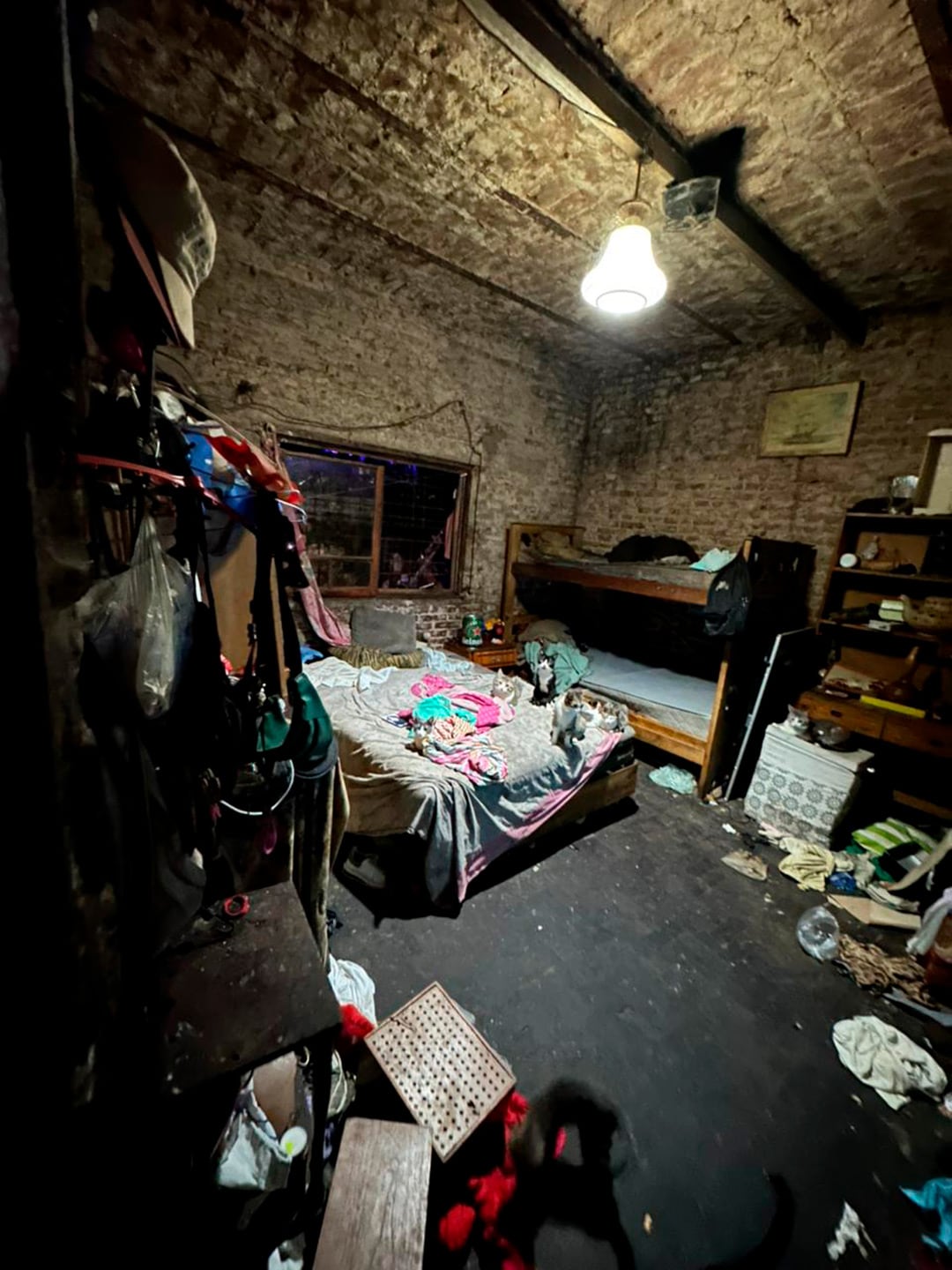 El lugar donde estaban los menores rescatados