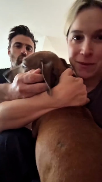 Sofía Pachano y su pareja,