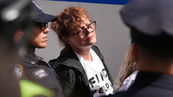 Detienen a Susan Sarandon y Hannah Einbinder en una protesta contra Netanyahu en Nueva York