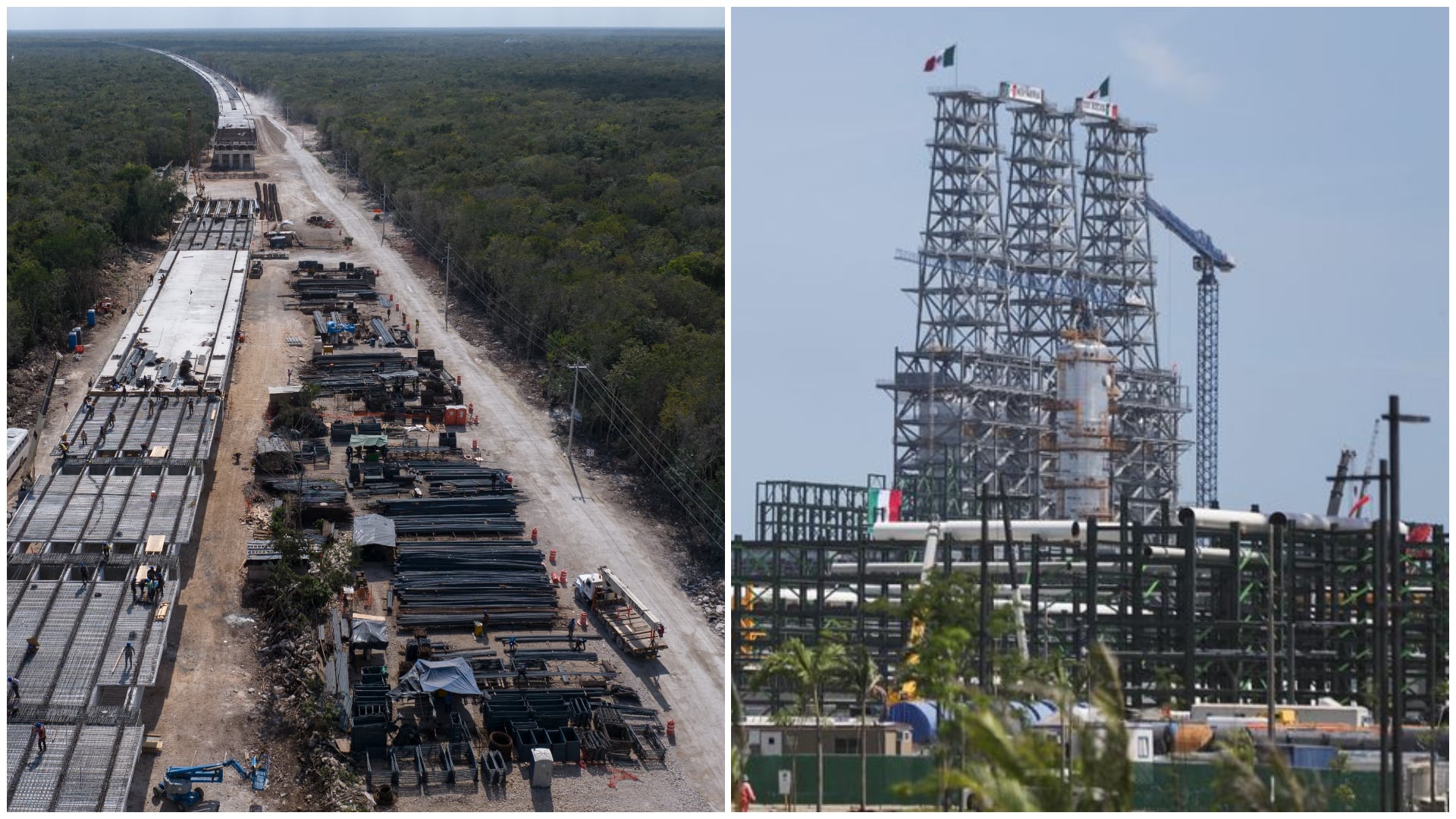 Ésta es la millonaria cifra que ha destinado el gobierno de AMLO en el Tren Maya y Dos Bocas (REUTERS/Edgard Garrido | AP Foto/Rodrigo Abd | Archivo)