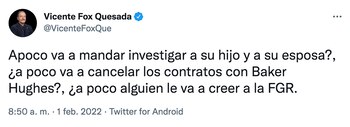 (Foto: Twitter/@VicenteFoxQue)