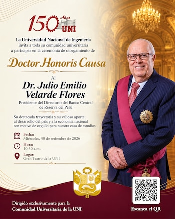flyer de ceremonia de Julio Velarde
