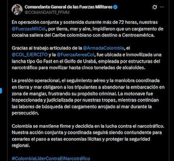 El general Hugo Alejandro López