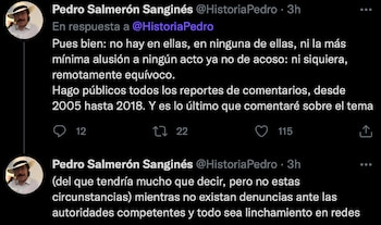 Pedro Salmerón utilizó sus redes