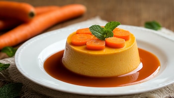 El flan de zanahoria con