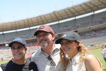 Alejandro Domínguez en el estadio Metropolitano de Barranquilla