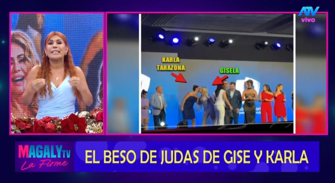 La conductora dijo que fue “el beso de Judas” y cuestionó los movimientos internos del canal. Infobae Perú / Captura TV - Magaly TV La Firme
