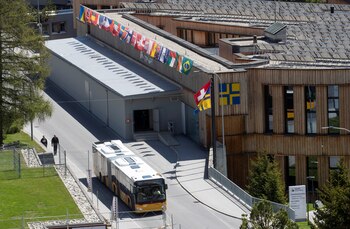 Un autobús en Suiza, a