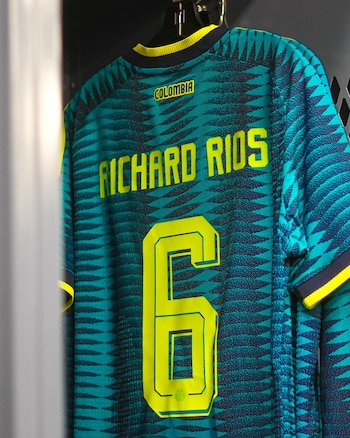 Así lucen los vestidores de la Selección Colombia previo al arribo de los jugadores. (X/ @FCFSeleccionCol)