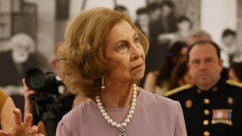 La reina Sofía, en una