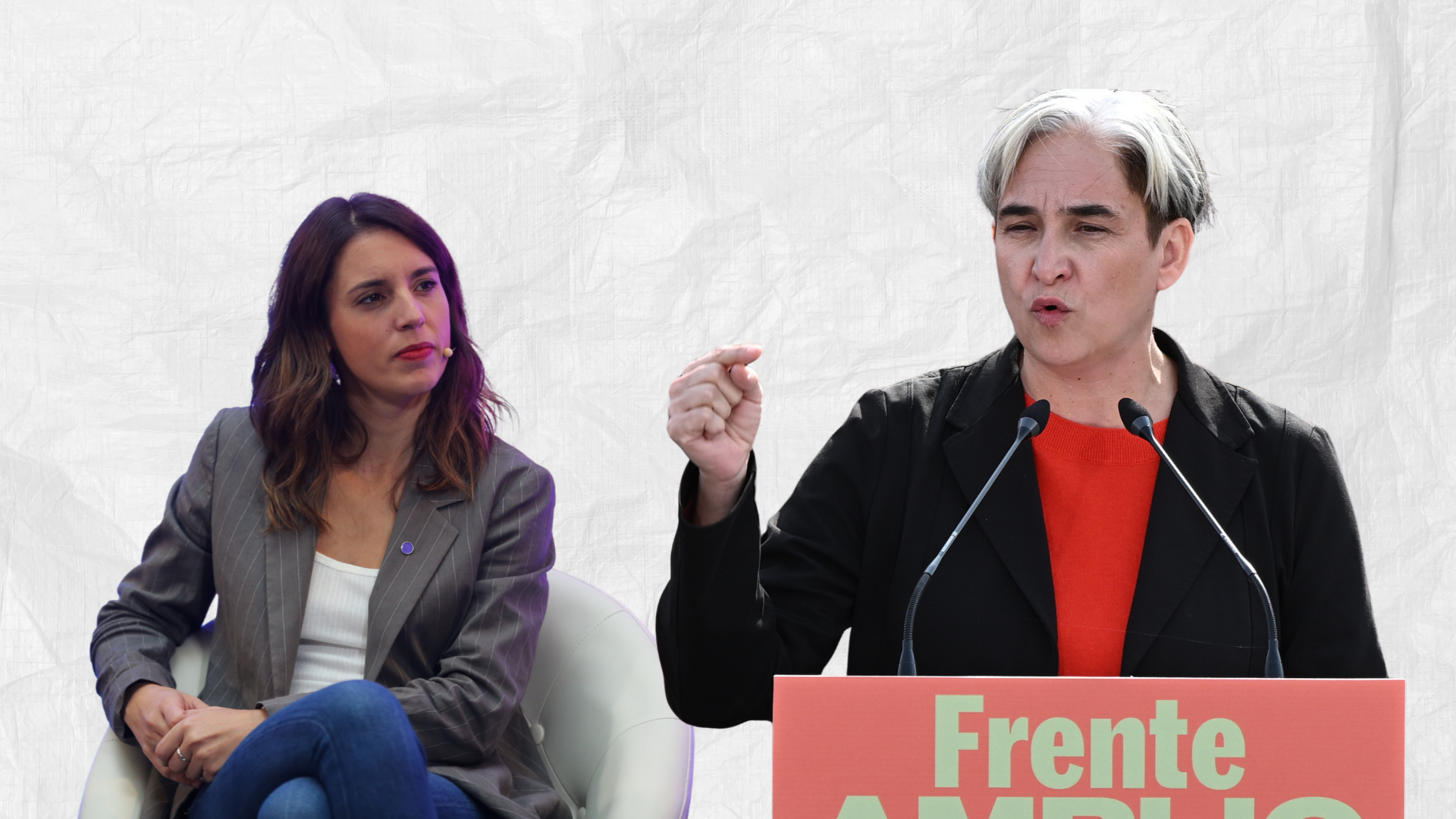 Montaje Infobae con fotografías de Irene Montero y Ada Colau (Europa Press / Agencia EFE)