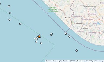 Actividad sísmica en Chiapas.
(SSN)