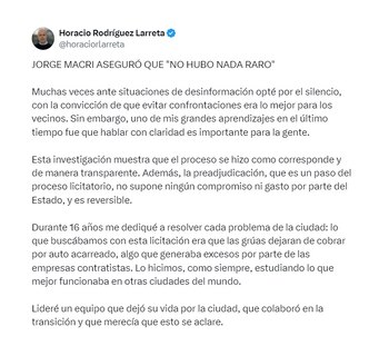 La publicación de Horacio Rodríguez