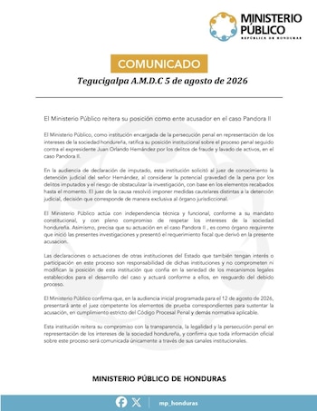 El Ministerio Público defendió su independencia técnica y funcional durante el proceso. (FOTO: Ministerio Público)