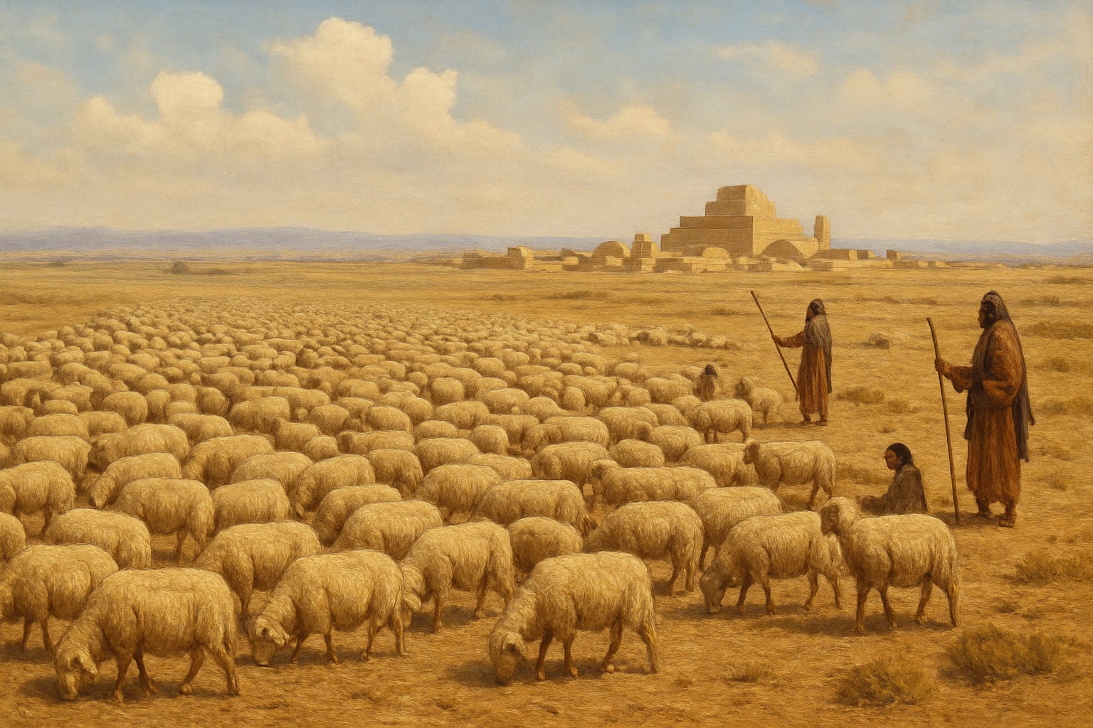 La ciudad de Ur en la época de Ur III contaba con una población de 320.000 animales domésticos, principalmente ovejas (Imagen Ilustrativa Infobae)