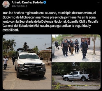 Alfredo Ramírez Bedolla reaccionó al