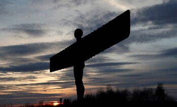La monumental escultura "Angel of