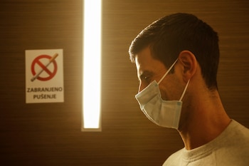 Serbian tennis player Novak Djokovic arrives to receive the "Honorary citizen of the city of Budva" award, ten days after being deported from Australia after the country's Federal Court upheld a government decision to cancel his visa to play in the Australian Open, in Budva, Montenegro, January 28, 2022. REUTERS/Stevo Vasiljevic