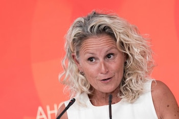 14/09/2026 La portavoz de la Ejecutiva Federal del PSOE, Montse Mínguez, durante una rueda de prensa, en la sede del PSOE, a 14 de septiembre de 226, en Madrid (España).
POLITICA
Diego Radamés - Europa Press