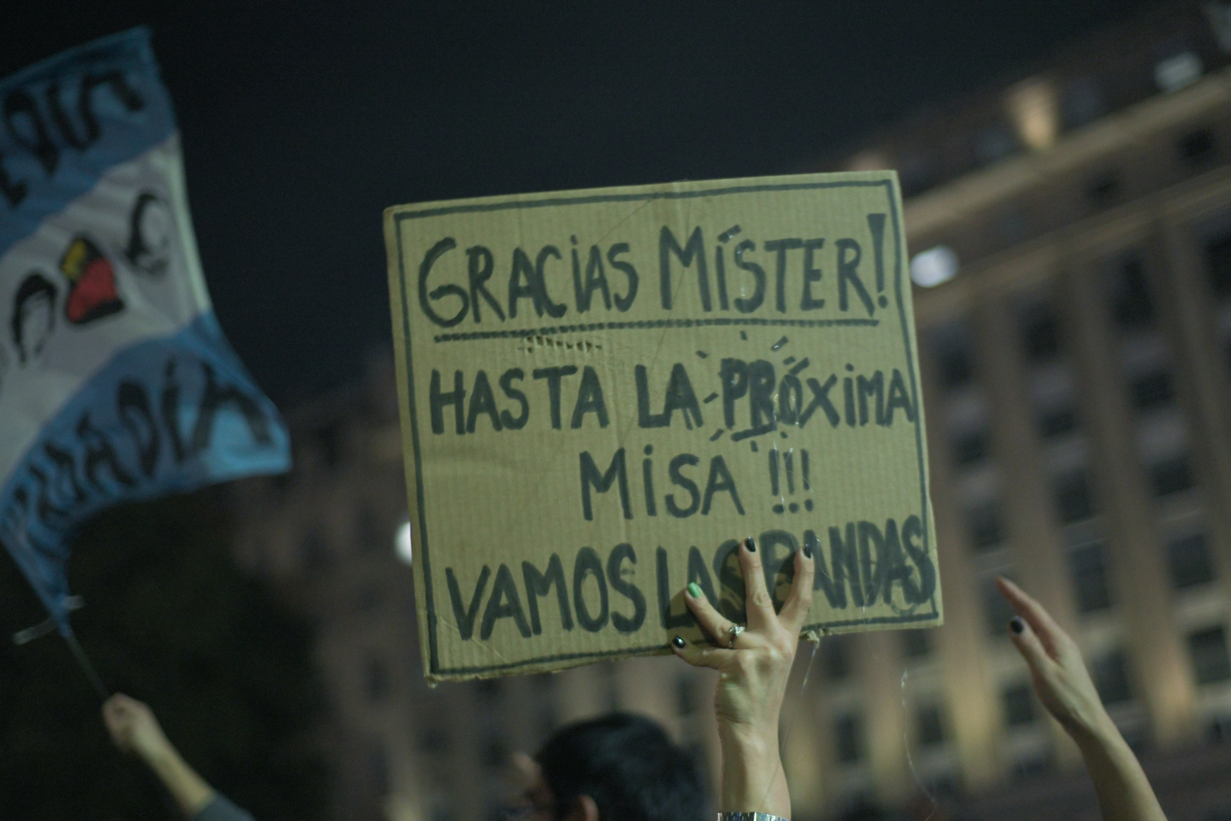 Uno de los tantos carteles que se vieron en la movilización por el Indio (Jaime Olivos)