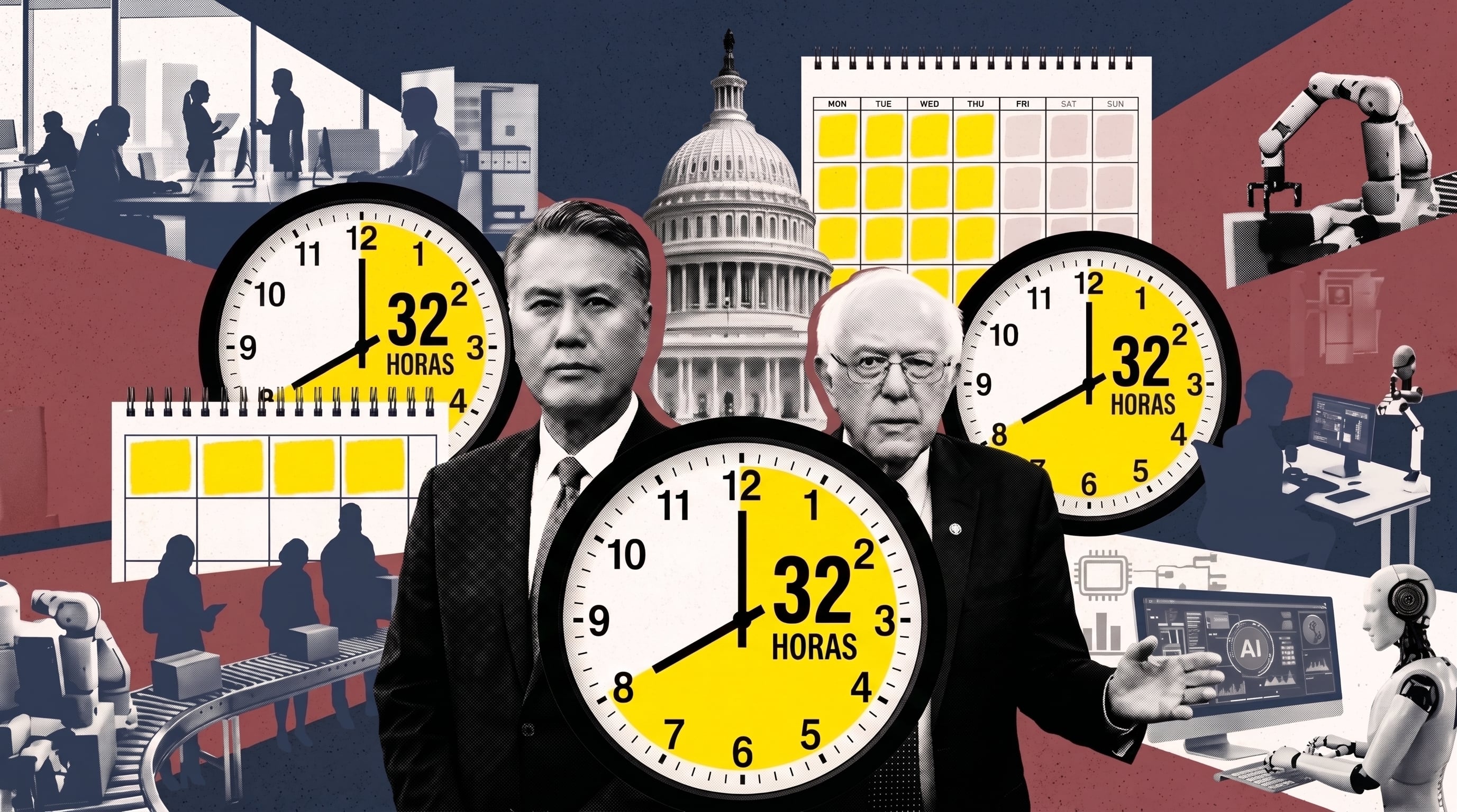 Sanders y Takano empujan en EE.UU. una semana laboral de 32 horas sin bajar salarios