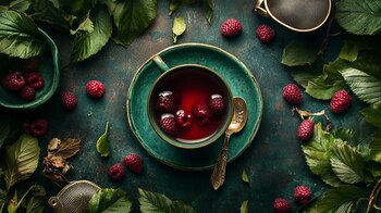 El té de frambuesa es