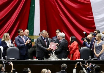 El secretario de Gobernación llegó