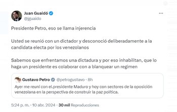 Juan Guaidó arremetió contra Gustavo