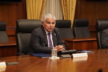 El presidente José Raúl Mulino