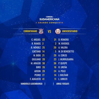 Oncenas confirmadas de Universitario vs