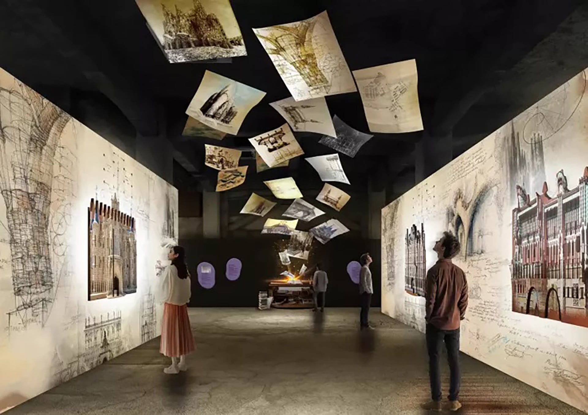 El recorrido de la exposición explora la infancia de Gaudí, su vínculo con la naturaleza y su taller creativo en Barcelona