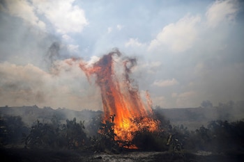 Los residentes del sur de Israel recordaron los incendios causados por cometas y globos lanzados desde Gaza y reclamaron una respuesta del Ejército. (Reuters)