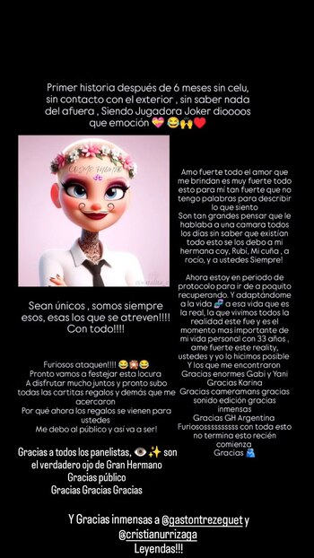 El primer mensaje de Furia,