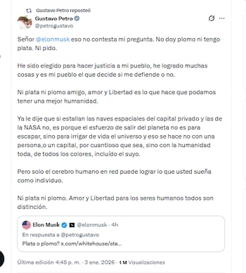 El presidente Gustavo Petro respondió