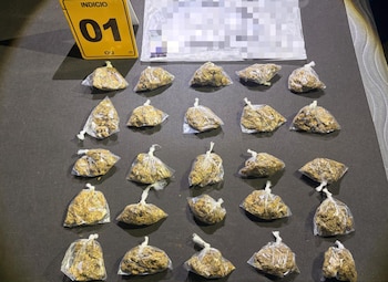 Las autoridades decomisaron armas de fuego y droga dosificada durante los operativos desarrollados este martes. Crédito: OIJ