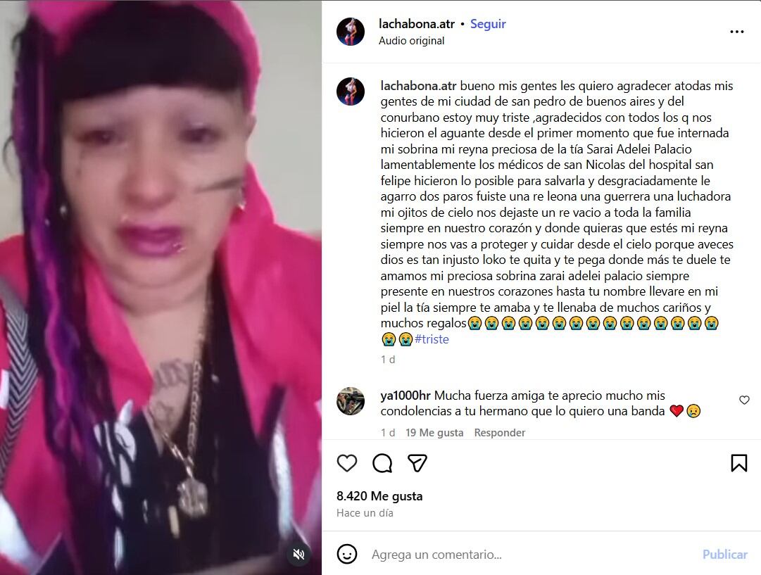 El mensaje de despedida de La Chabona conmovió a miles de seguidores en redes sociales y generó una ola de apoyo