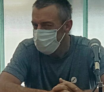 Oscar Bertuni, en la audiencia