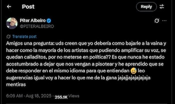 Piter Albeiro pregunta sobre sus