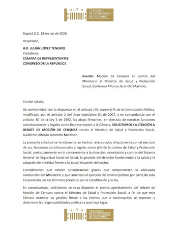 Ministro de salud sería sometido